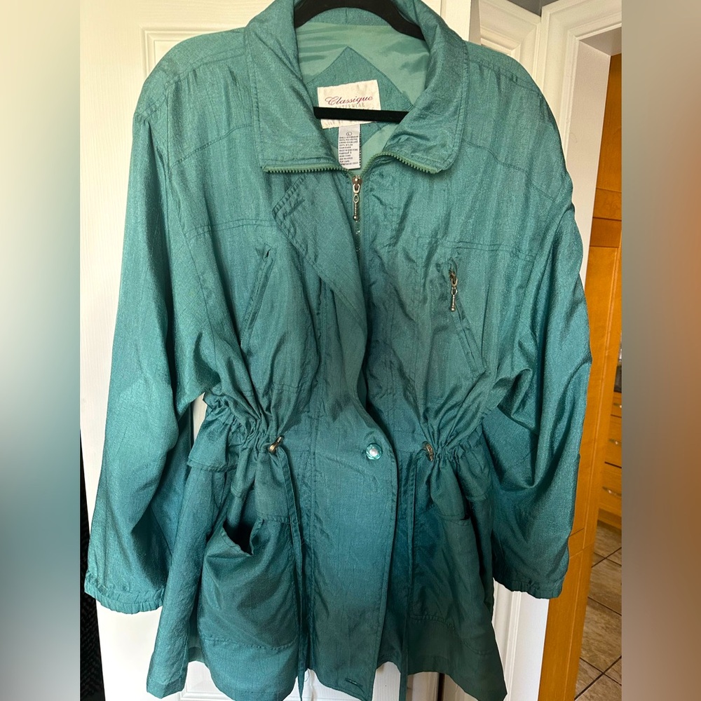 Chic Classique Outerwear Collections Teal Women's Spring Jacket